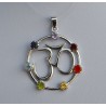 Pendentif OM serti argent