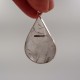 Pendentif goutte Cristal de roche à inclusion de tourmaline et argent