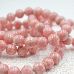 Rodocrosita pulsera perlas redondas 10mm