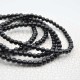 Turmalina negra pulsera perlas redondas 4mm