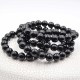 Tourmaline noir bracelet perles rondes 10mm