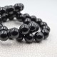 Turmalina negra pulsera perlas redondas 12mm