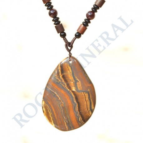 Collier Pendentif Oeil de Tigre