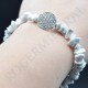 Bracelet Howlite baroque avec Fleur de Vie