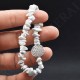 Bracelet Howlite baroque avec Fleur de Vie
