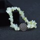 Bracelet Quartz Rose baroque avec Fleur de Vie