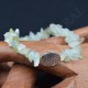 Bracelet Quartz Rose baroque avec Fleur de Vie