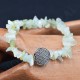 Bracelet Quartz Rose baroque avec Fleur de Vie