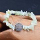 Bracelet Quartz Rose baroque avec Fleur de Vie