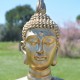Grande statue de Bouddha de la méditation, résine couleur or