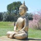 Grande statue de Bouddha de la méditation, résine couleur or