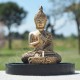 Bouddha centrage et bénédiction, résine, couleur or