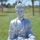 Bouddha de la bénédiction résine couleur argent