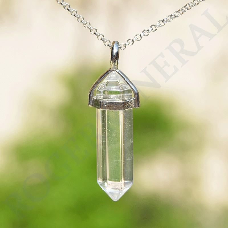 Pendentif Cristal de Roche biterminé - Mineral Sweet S.L.U