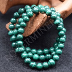 Bracelet Malachite perles rondes 8mm