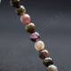 Bracelet Tourmaline multicolore perle de 5mm