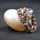 Bracelet Tourmaline multicolore perle de 5mm