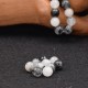 Cristal de roche avec inclusion de Tourmaline noire naturelle perles 8mm prix dégressifs