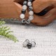 Cristal de roca natural inclusión Turmalina negra perlas 8mm precio a escala
