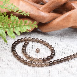 Cuarzo ahumado natural perlas 8mm precios a escala