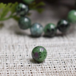 Rubí sobre Zoisita natural perlas 8mm precios a escala