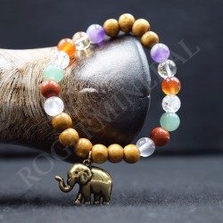 Bracelet 7 Chakras + éléphant