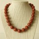 Collier Jaspe rouge Perles rondes12mm