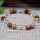 Bracelet Cristal de roche et Jaspe Mokaïte