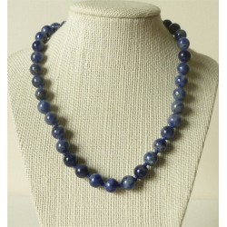Collar Sodalita perlas redondas 10mm