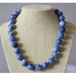 Collar Sodalita perlas redondas 16mm