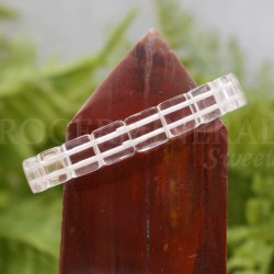 Pulsera Cristal de roca perlas cuadradas 10mm