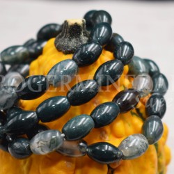 Bracelet Agate mousse perles ovales