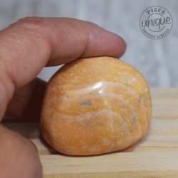 Jaspe caramel grande pierre roulée JC8