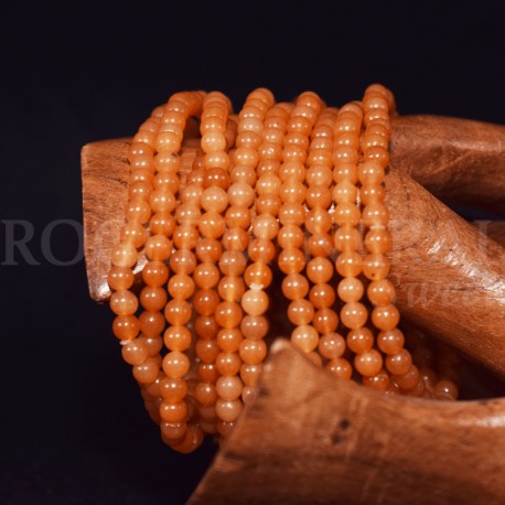 Bracelet calcite orange perles rondes 4mm