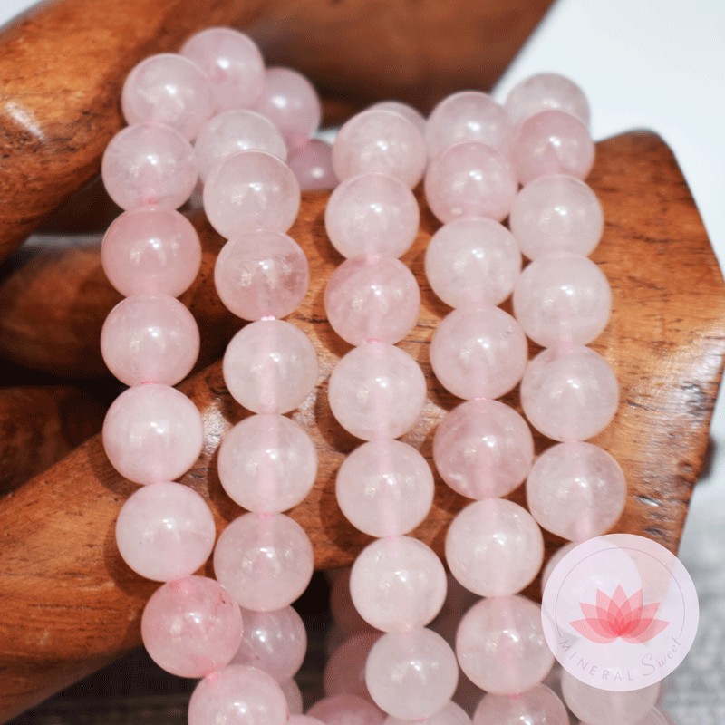 pulsera de cuarzo rosa,amatista, peridoto y perlas