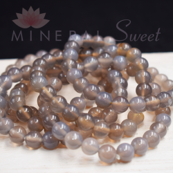 Bracelet Agate perles rondes 8mm