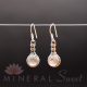 Boucle d'oreille Quartz Rose argent 1