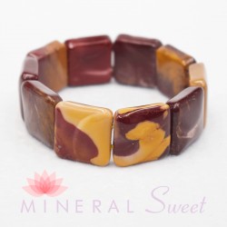Bracelet Jaspe mokaïte square 20mm