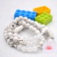 Bracelet fille en Howlite et Cristal de roche