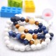 Bracelet enfant en Howlite, Sodalite, Calcite jaune et Oeil de tigre