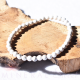 Pulsera Howlita perlas redondas 4mm