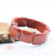 Bracelet Jaspe rouge square 20mm