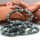 Bracelet Agate Mousse mat perles rondes 8mm