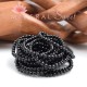 Turmalina negra pulsera infantil perlas redondas 4mm