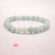 Amazonite mat bracelet perles rondes 8mm