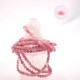Pulsera Rubelita/Turmalina rosa perlas redondas 4mm