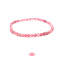 Pulsera Rubelita/Turmalina rosa perlas redondas 4mm