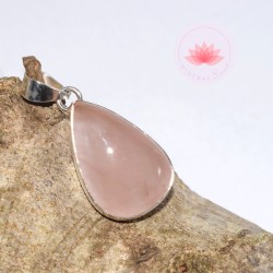 Pendentif Quartz rose argent 4