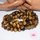 Pulsera Ojo de Tigre Hombre perlas redondas 10mm