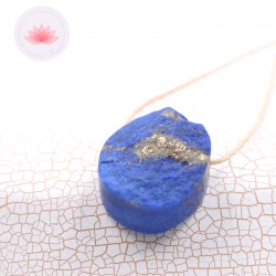 Lapis lazuli pendentif demi-poli 2